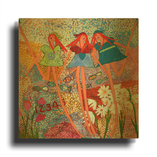 'Love Is All There Is' By Caroline Benchétrit Gold Metal Wall Art