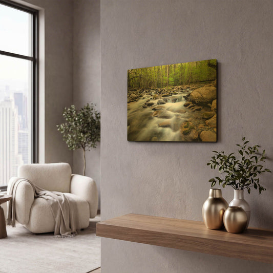 'Below the Bridge' By Daniel Burt Gold Metal Wall Art