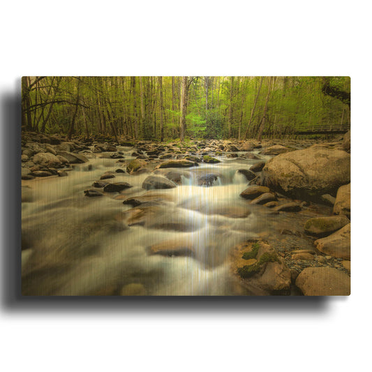 'Below the Bridge' By Daniel Burt Gold Metal Wall Art