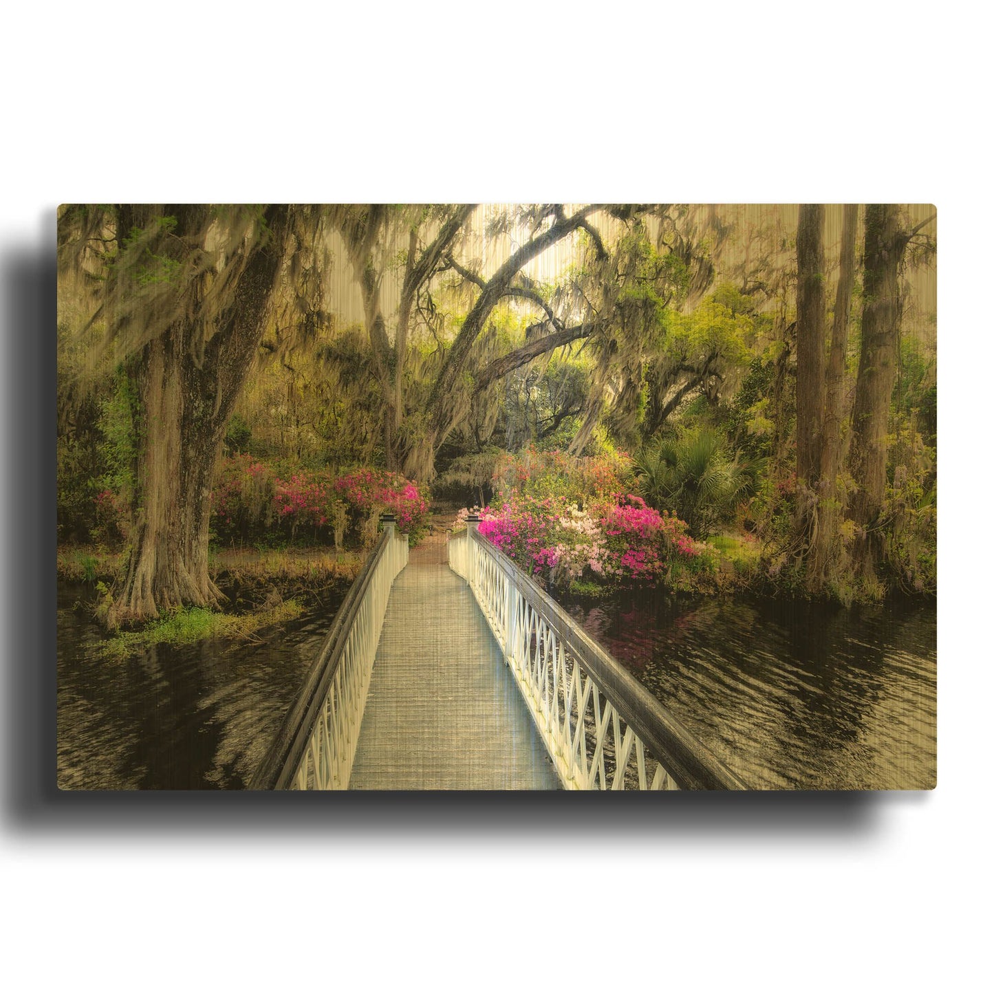 'The Garden Bridge' By Daniel Burt Gold Metal Wall Art