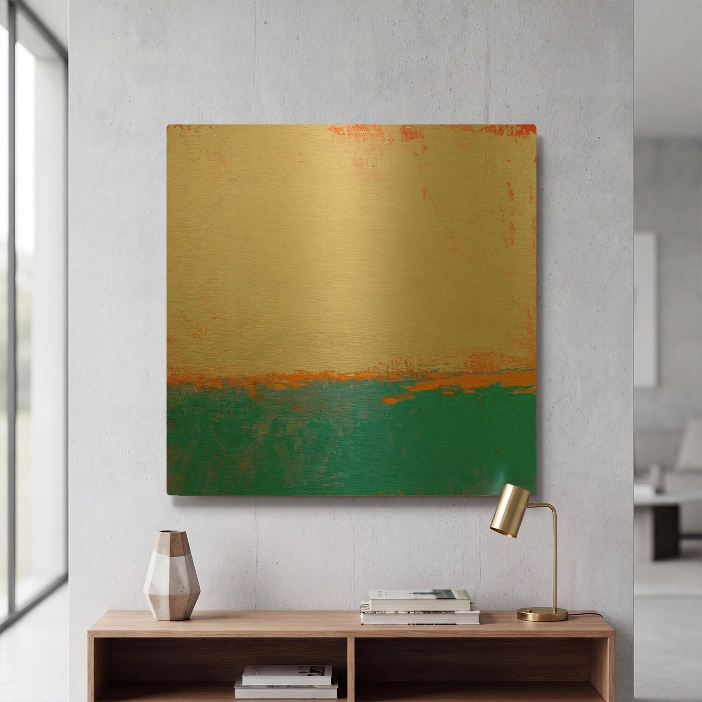 'Calm Seas' By Don Bishop Gold Metal Wall Art