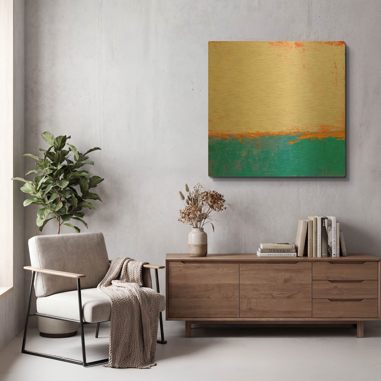 'Calm Seas' By Don Bishop Gold Metal Wall Art