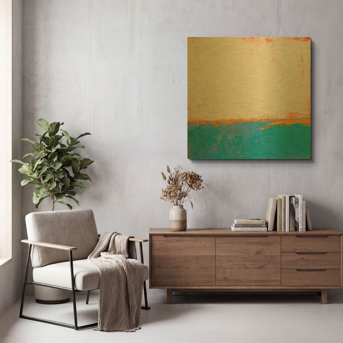 'Calm Seas' By Don Bishop Gold Metal Wall Art