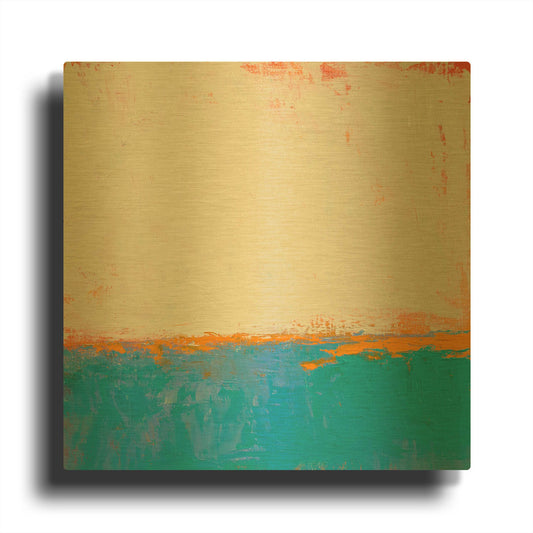 'Calm Seas' By Don Bishop Gold Metal Wall Art