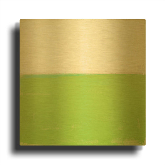 'Fresh Green' By Don Bishop Gold Metal Wall Art
