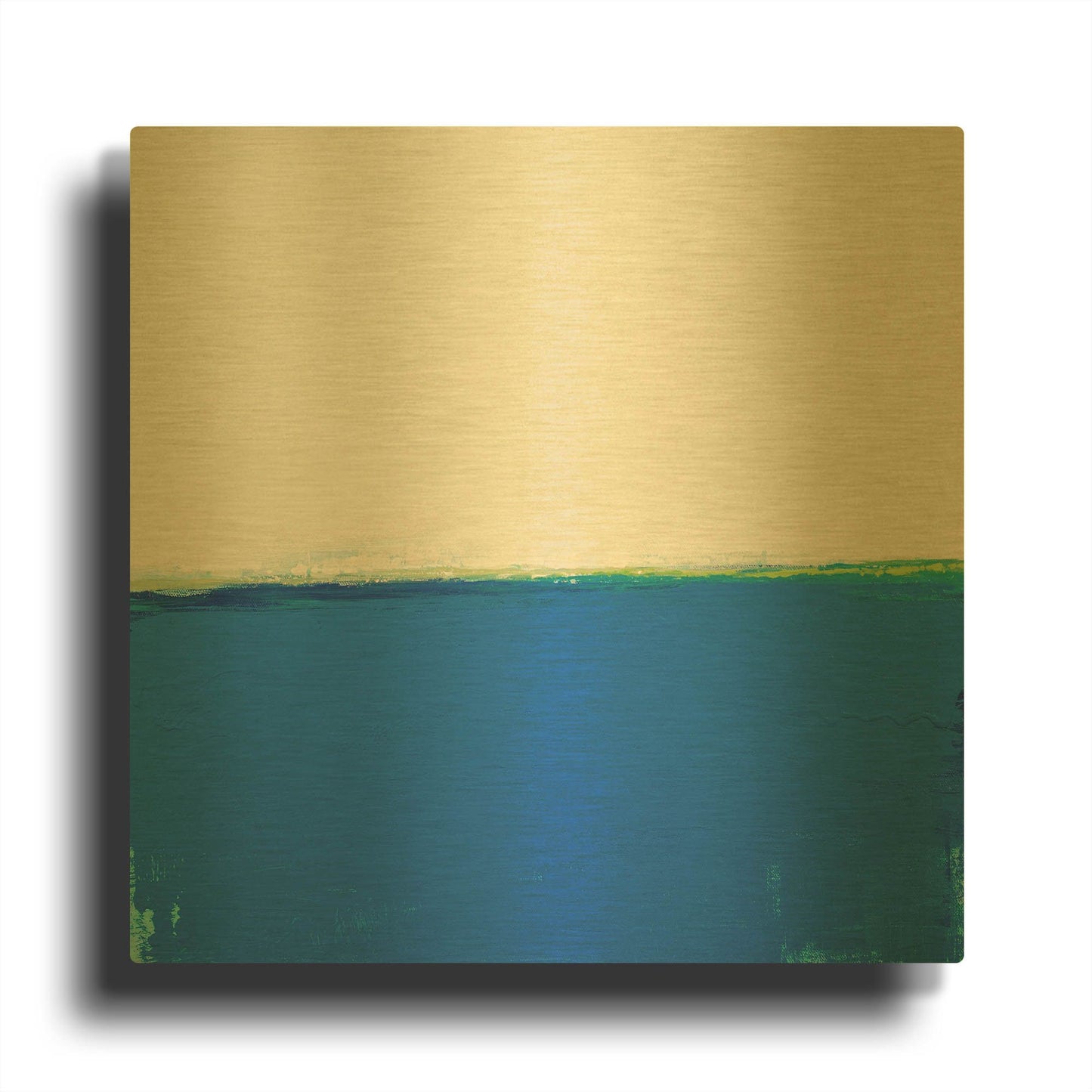 'Open Blue' By Don Bishop Gold Metal Wall Art