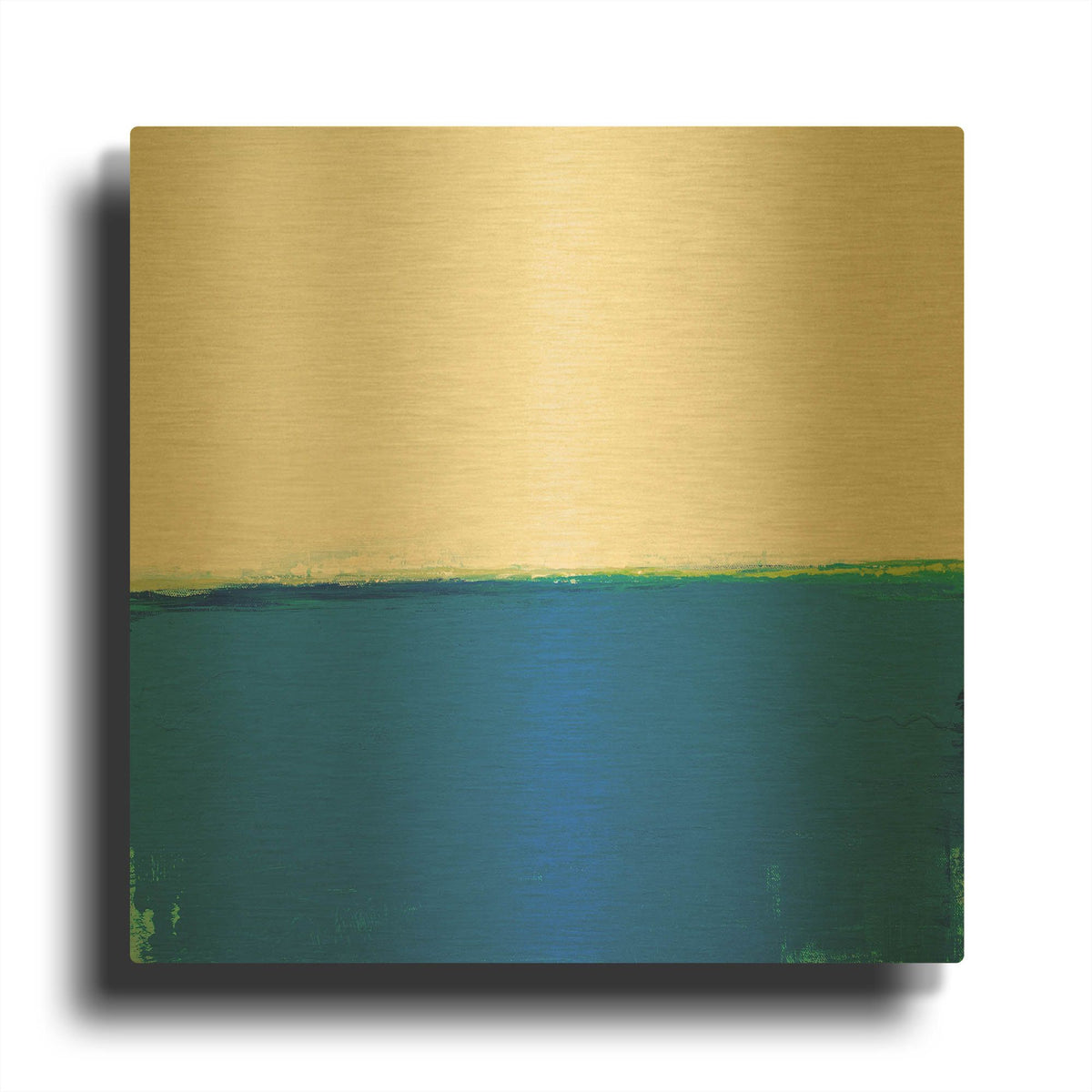 'Open Blue' By Don Bishop Gold Metal Wall Art