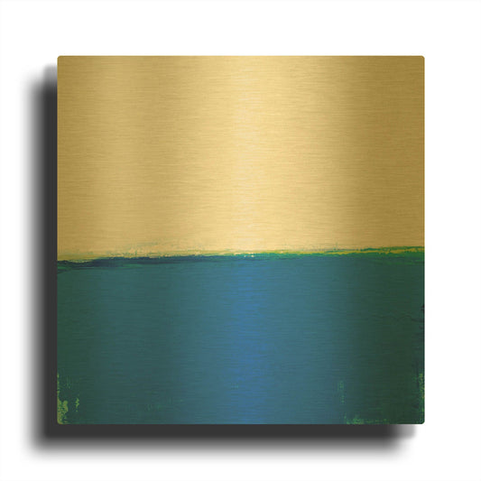 'Open Blue' By Don Bishop Gold Metal Wall Art