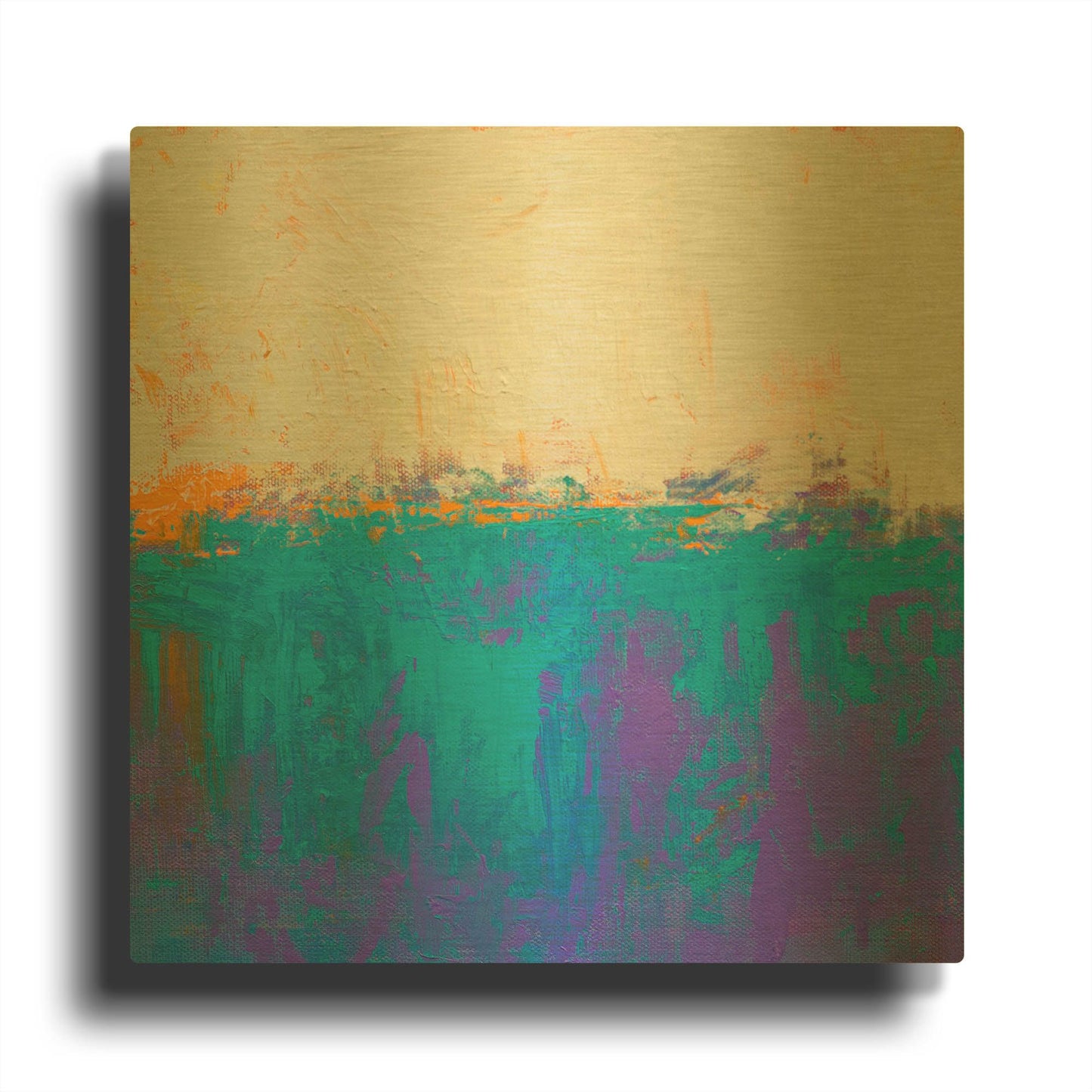 'Orange Spark' By Don Bishop Gold Metal Wall Art