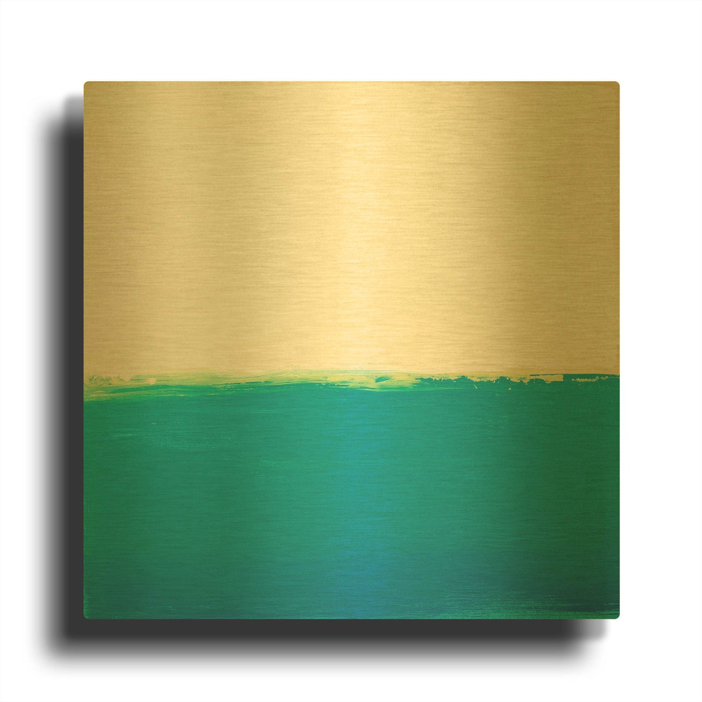 'Turquoise Sea' By Don Bishop Gold Metal Wall Art