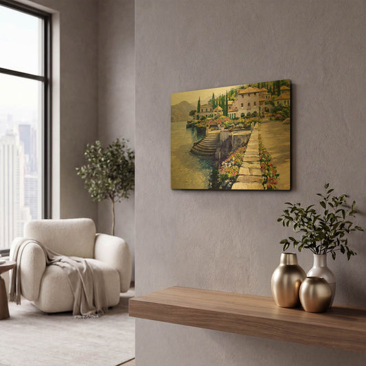 'Stairway to Carlotta' By Howard Behrens Gold Metal Wall Art