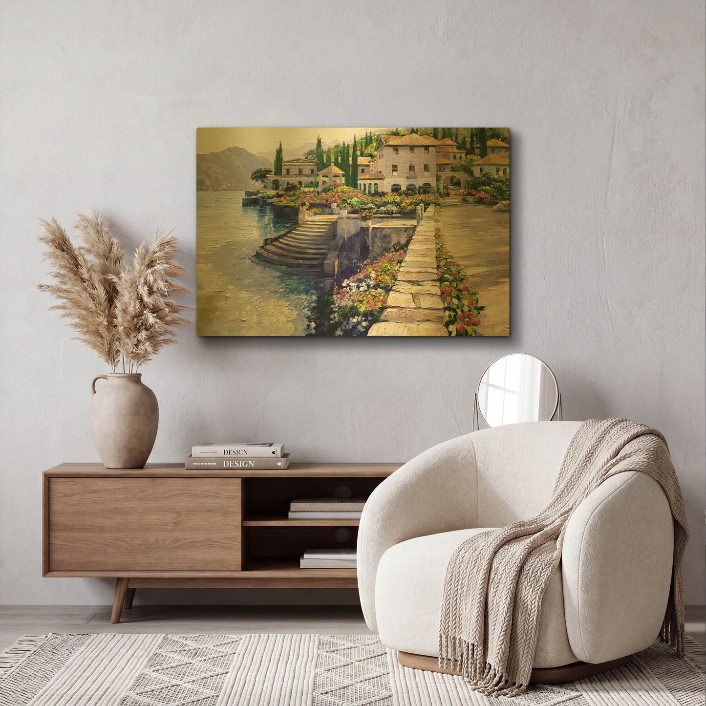 'Stairway to Carlotta' By Howard Behrens Gold Metal Wall Art