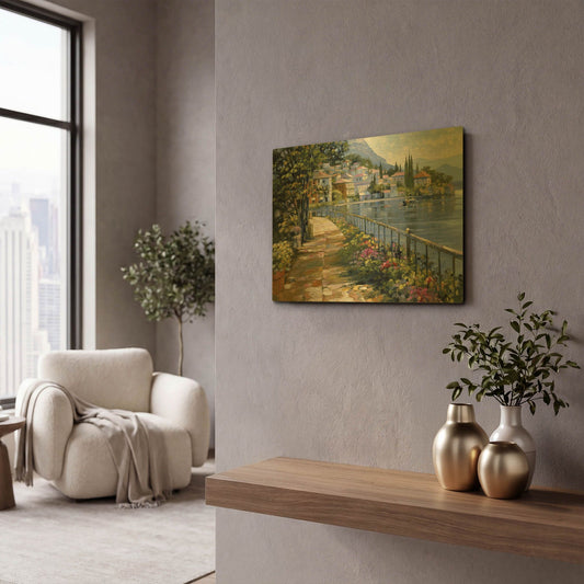 'Sunlit Stroll' By Howard Behrens Gold Metal Wall Art