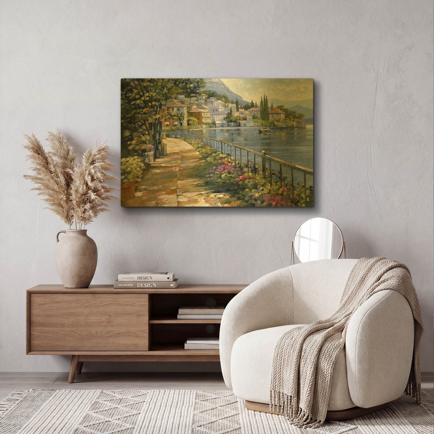 'Sunlit Stroll' By Howard Behrens Gold Metal Wall Art