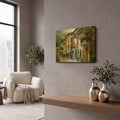 'Village Hideaway' By Howard Behrens Gold Metal Wall Art