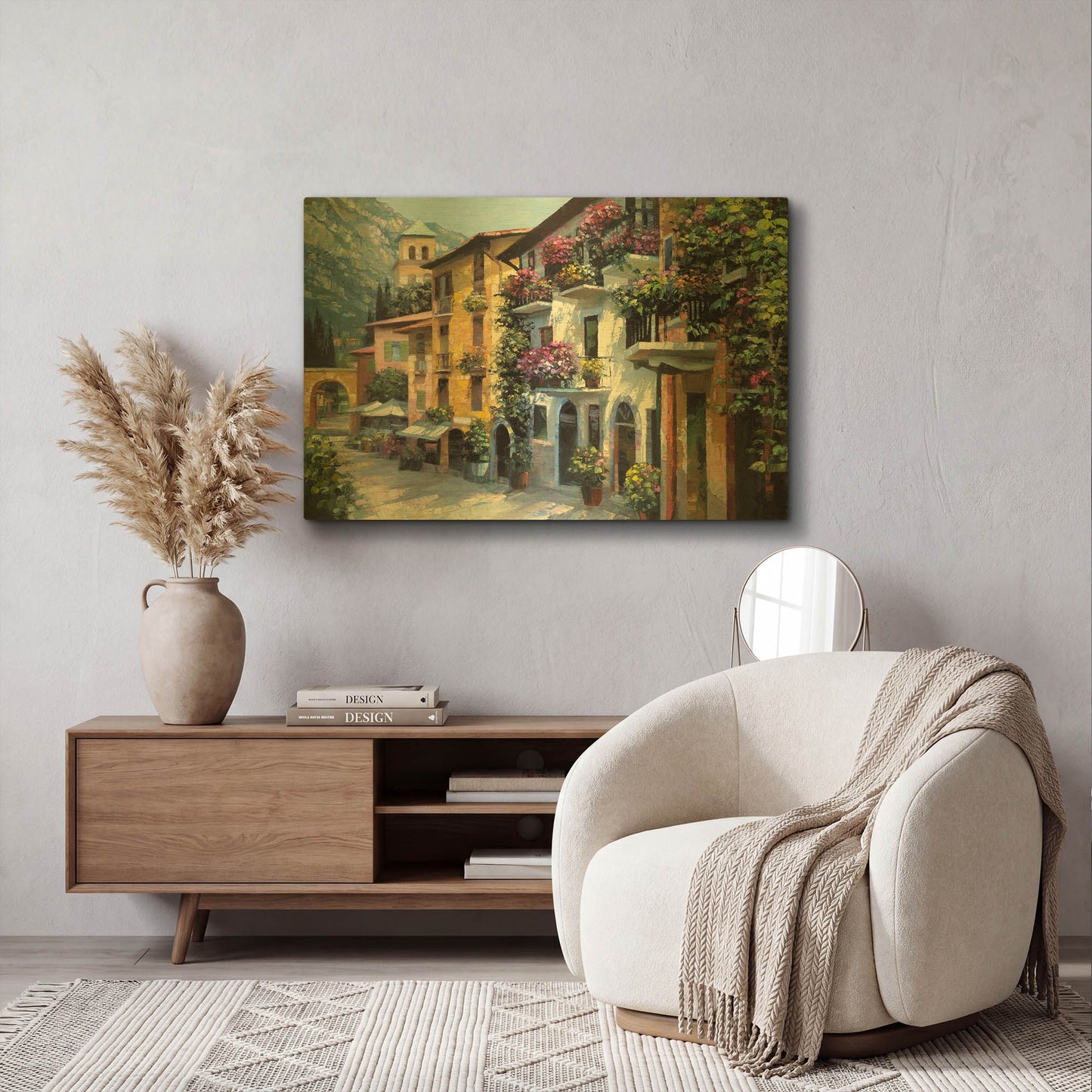 'Village Hideaway' By Howard Behrens Gold Metal Wall Art