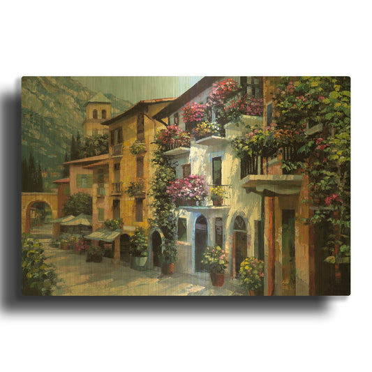 'Village Hideaway' By Howard Behrens Gold Metal Wall Art