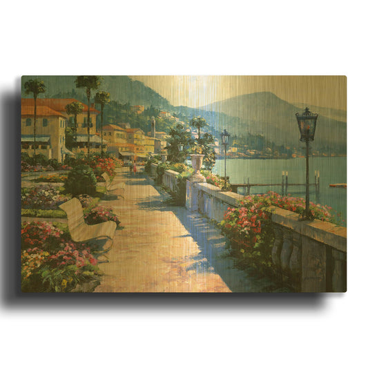'Bellagio Promenade' By Howard Behrens Gold Metal Wall Art