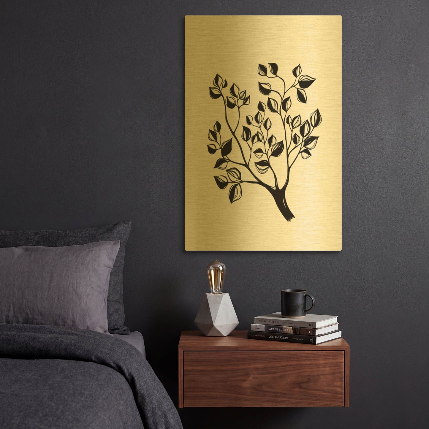 'Climb' By Ishita Banerjee Gold Metal Wall Art