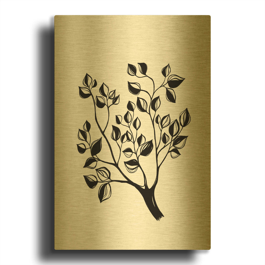 'Climb' By Ishita Banerjee Gold Metal Wall Art