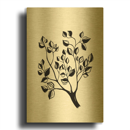 'Climb' By Ishita Banerjee Gold Metal Wall Art