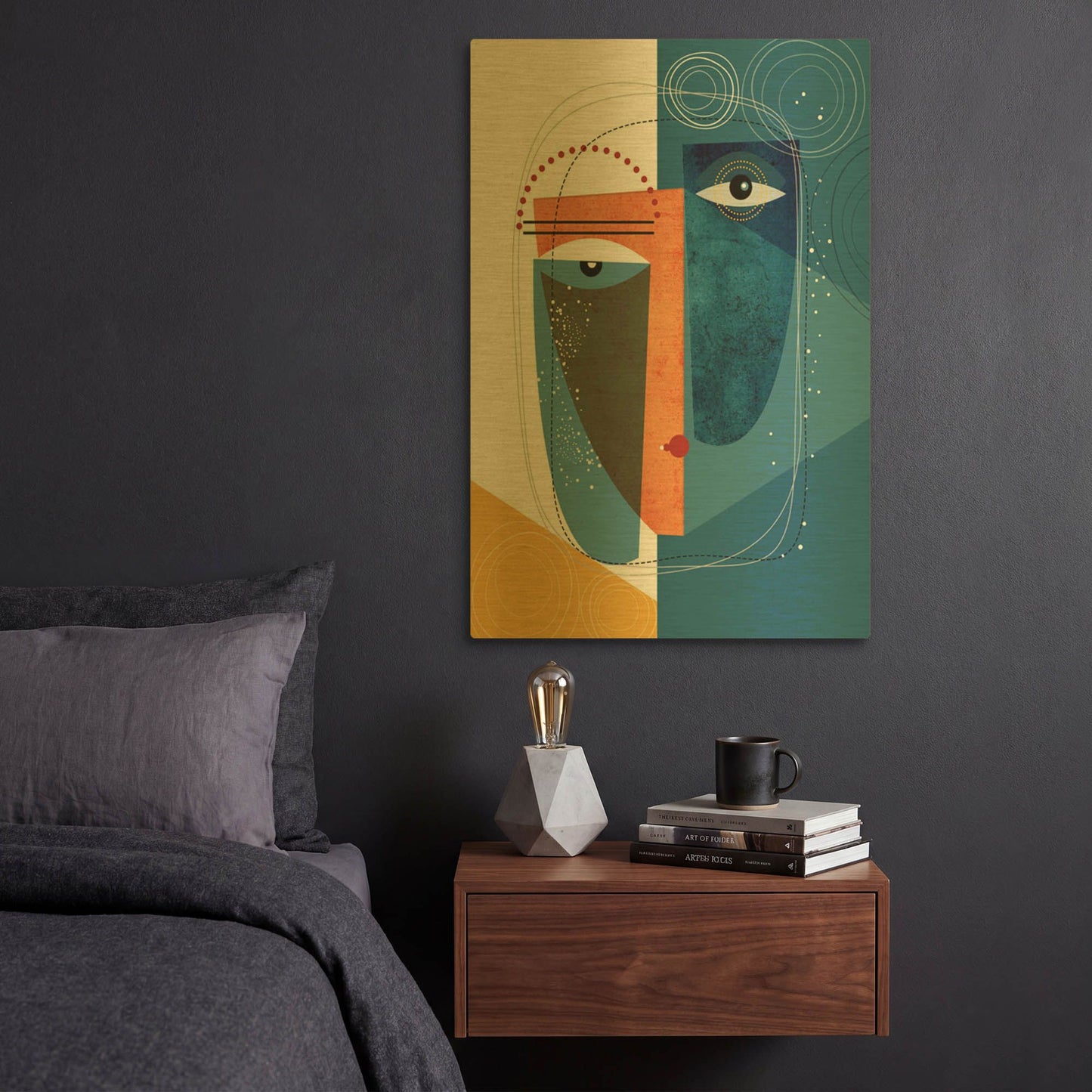 'Krsna' By Ishita Banerjee Gold Metal Wall Art