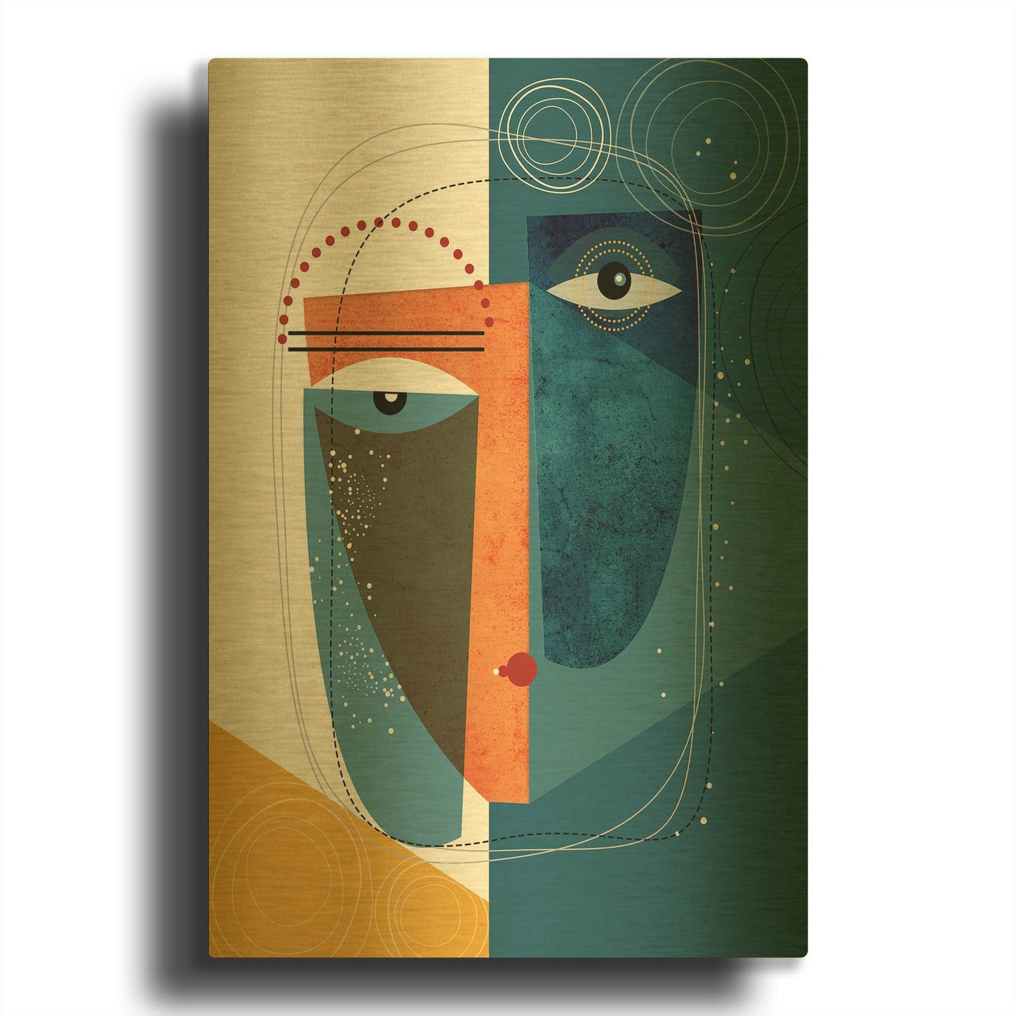 'Krsna' By Ishita Banerjee Gold Metal Wall Art