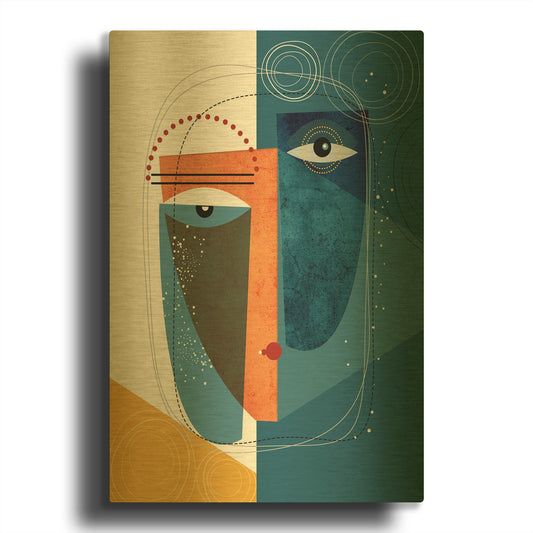 'Krsna' By Ishita Banerjee Gold Metal Wall Art
