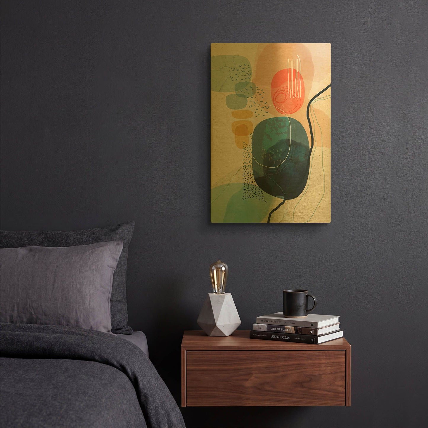 'Prelude' By Ishita Banerjee Gold Metal Wall Art
