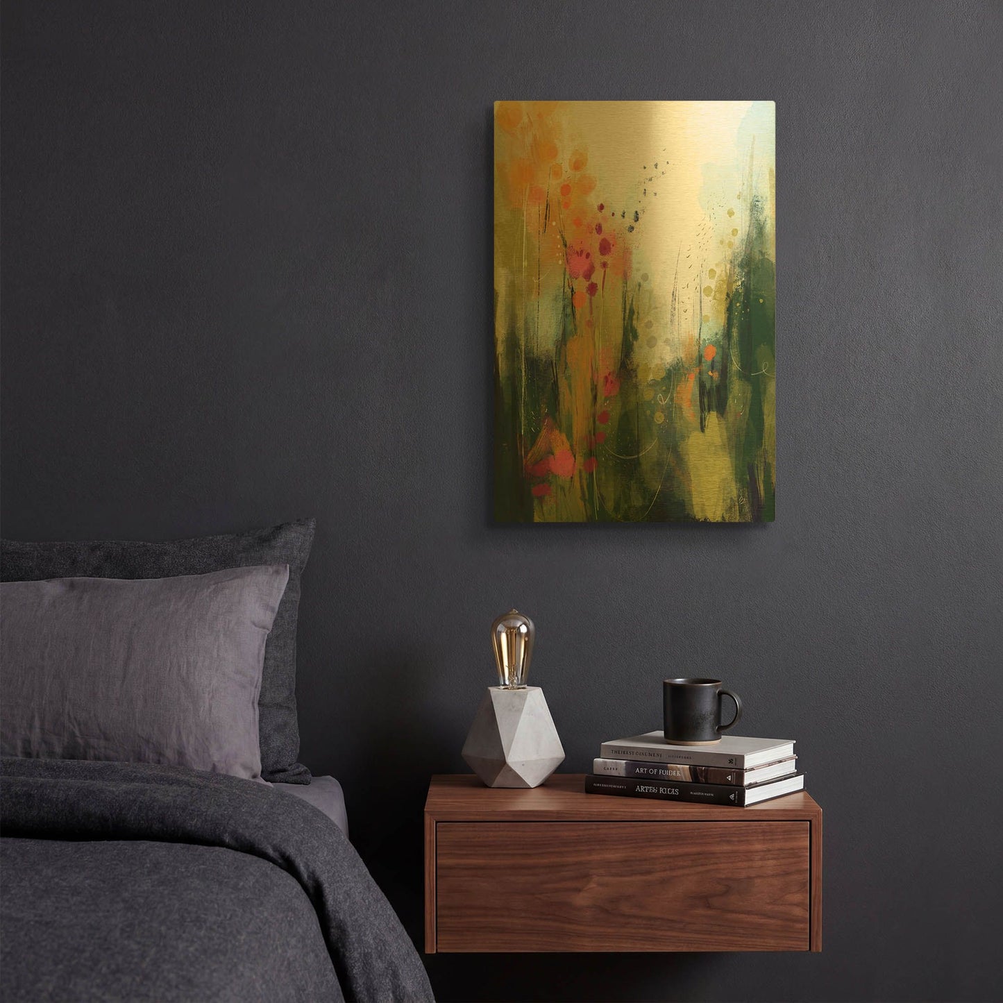 'Wildwood' By Ishita Banerjee Gold Metal Wall Art