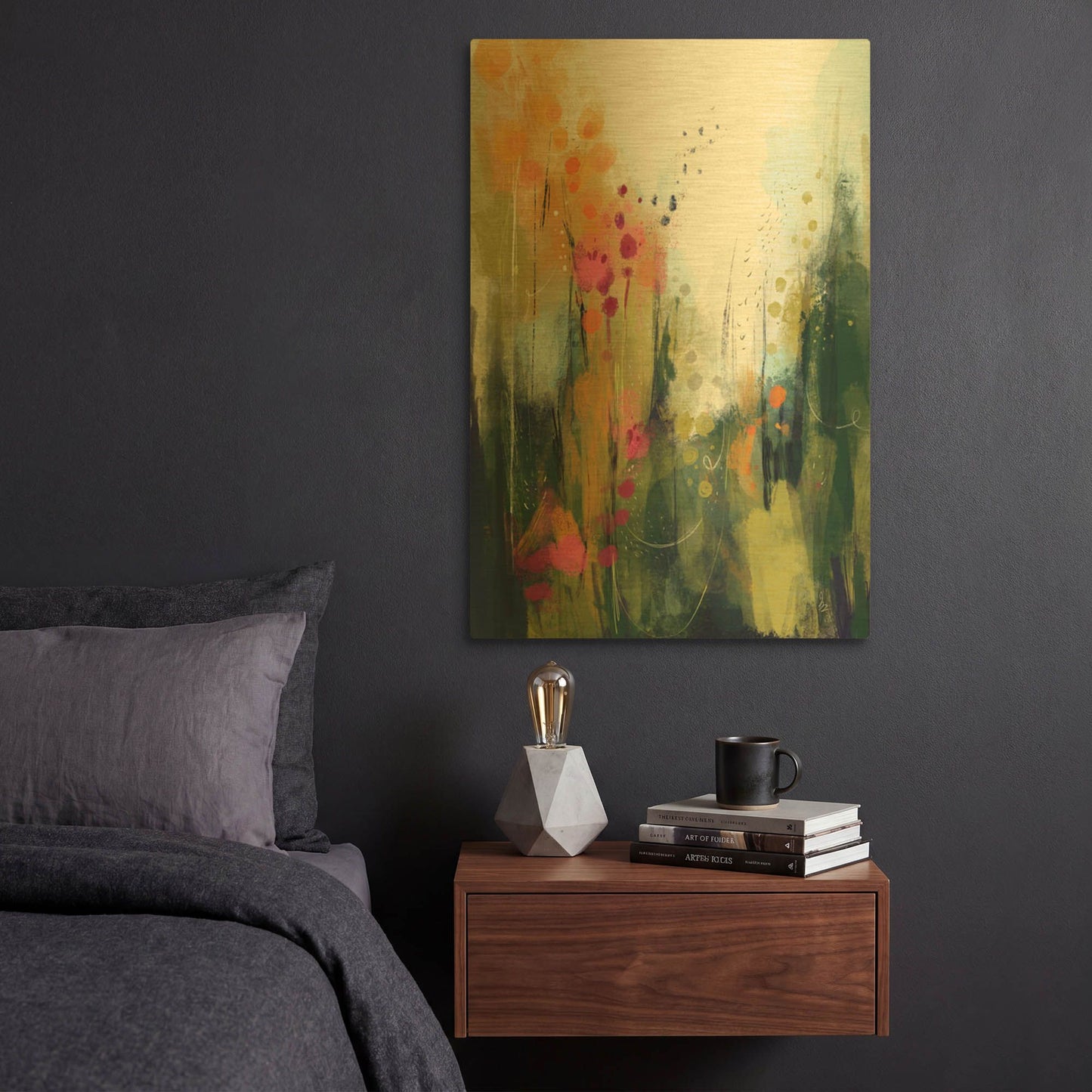 'Wildwood' By Ishita Banerjee Gold Metal Wall Art