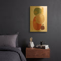 'Autumn Sunset' By Ishita Banerjee Gold Metal Wall Art