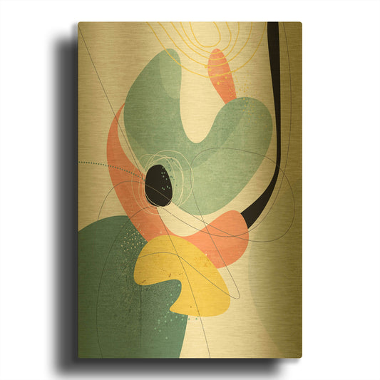 'Galactic 01 - Jupiter' By Ishita Banerjee Gold Metal Wall Art