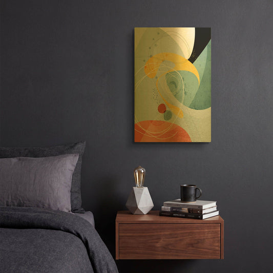 'Galactic 02 - Crossings' By Ishita Banerjee Gold Metal Wall Art