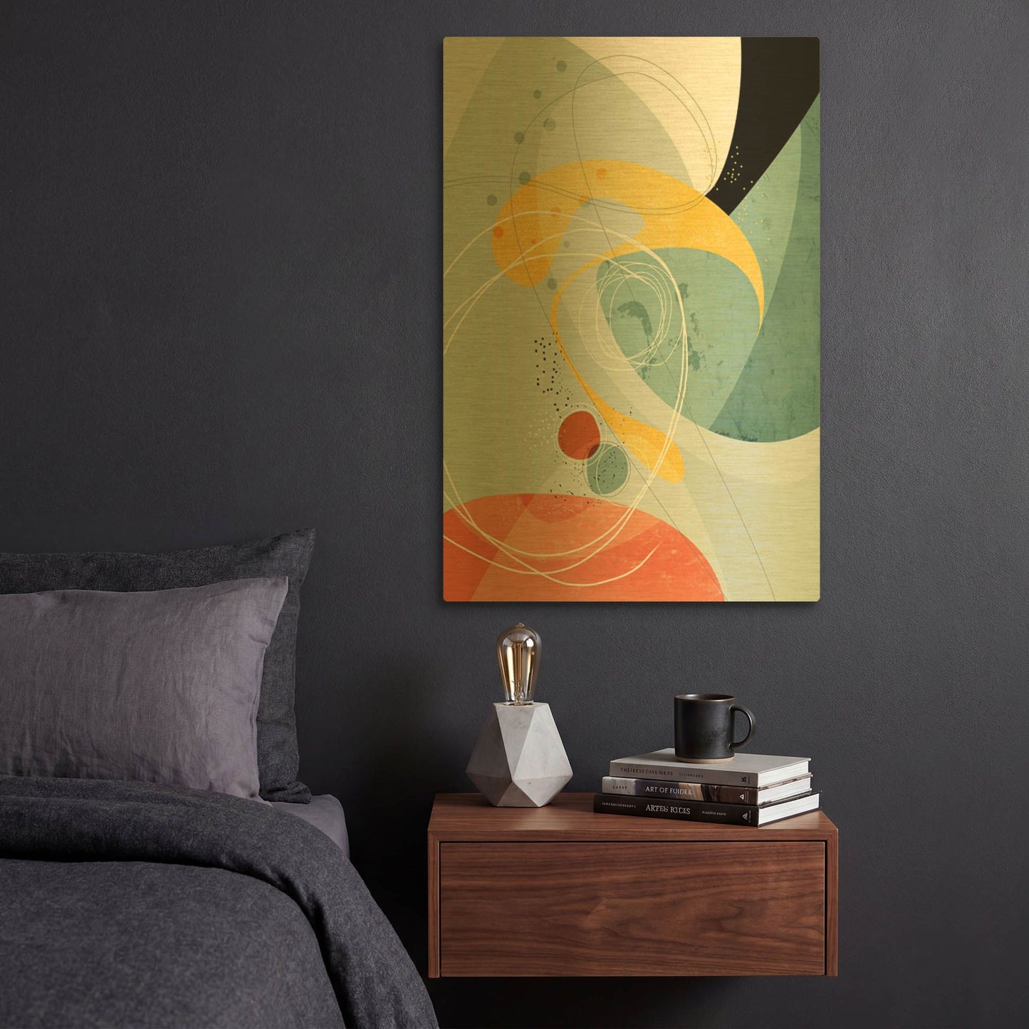 'Galactic 02 - Crossings' By Ishita Banerjee Gold Metal Wall Art