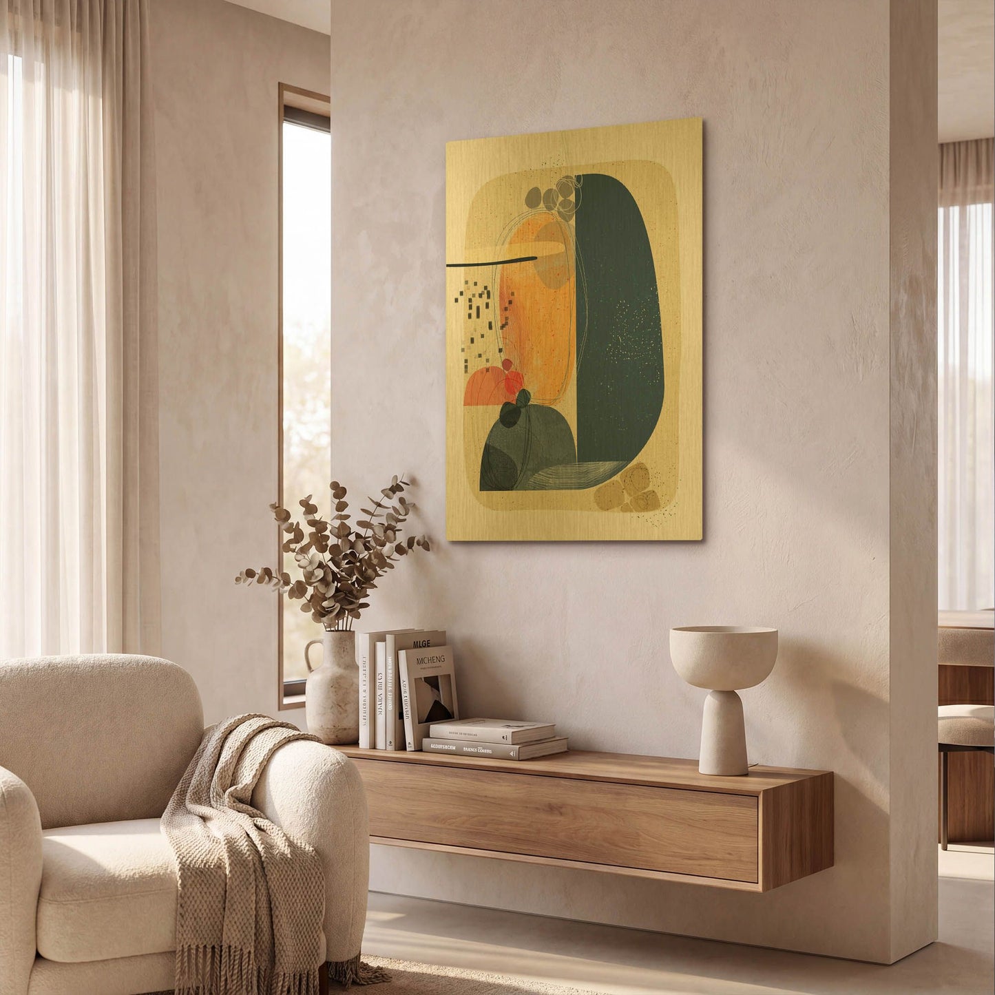 'Grounded' By Ishita Banerjee Gold Metal Wall Art