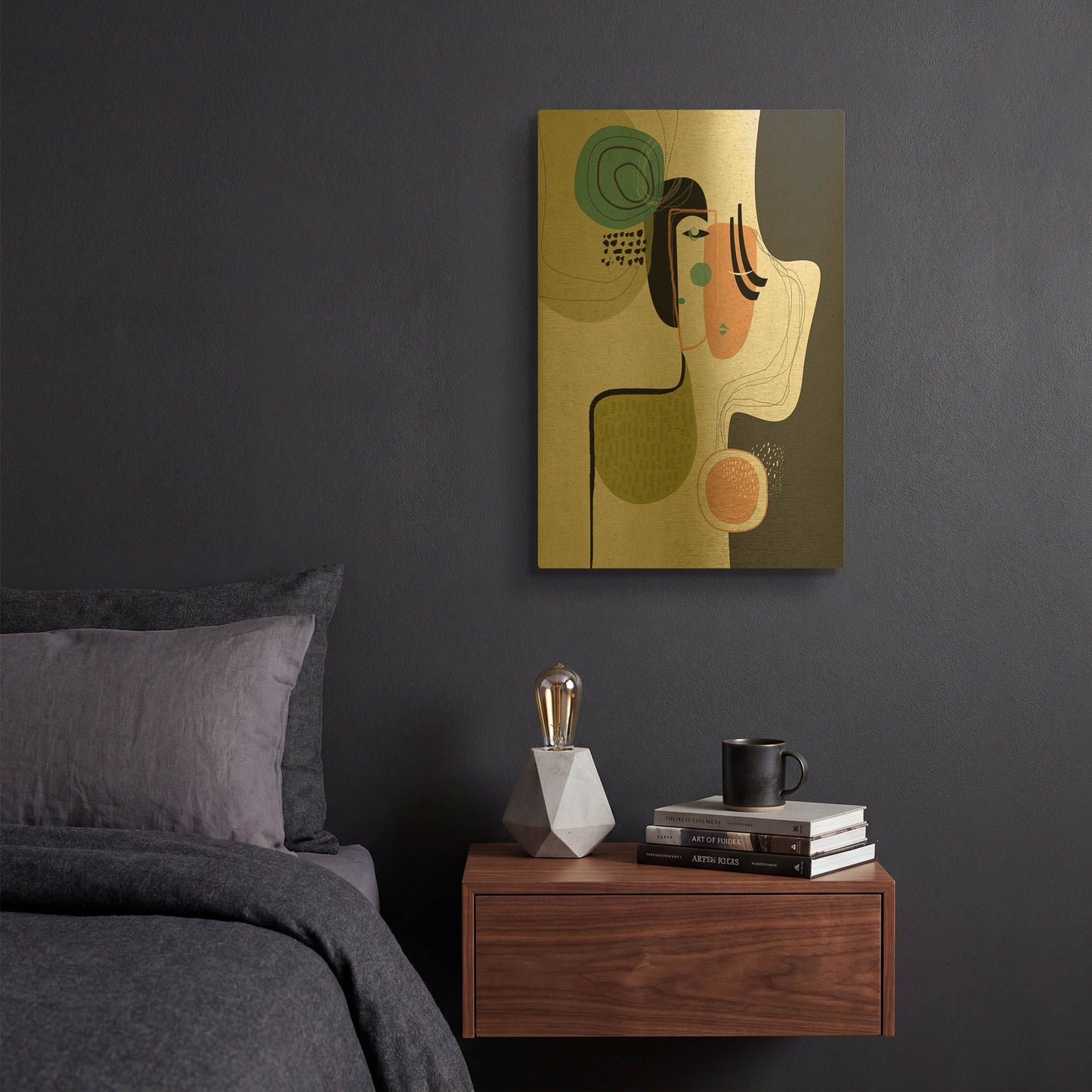 'Love In Pieces' By Ishita Banerjee Gold Metal Wall Art
