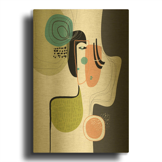 'Love In Pieces' By Ishita Banerjee Gold Metal Wall Art