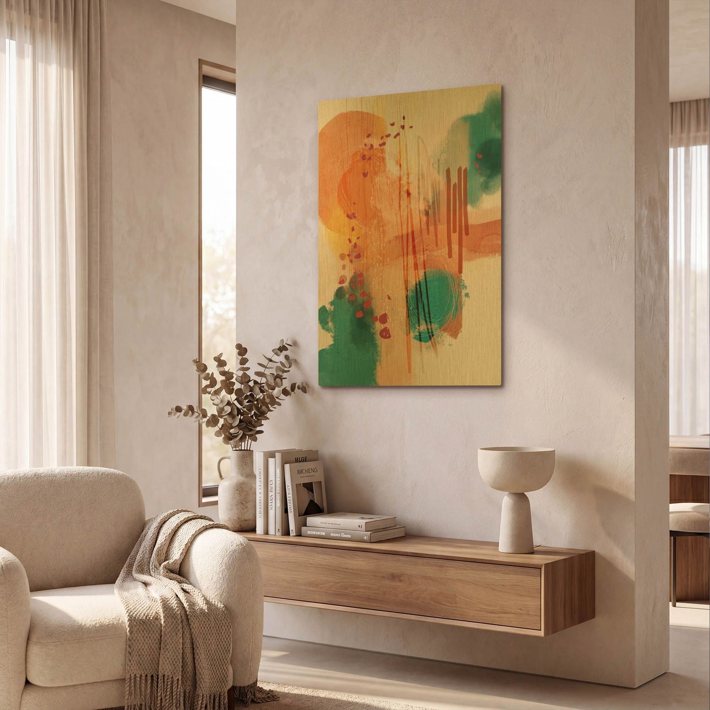 'Sunset Moon 01' By Ishita Banerjee Gold Metal Wall Art