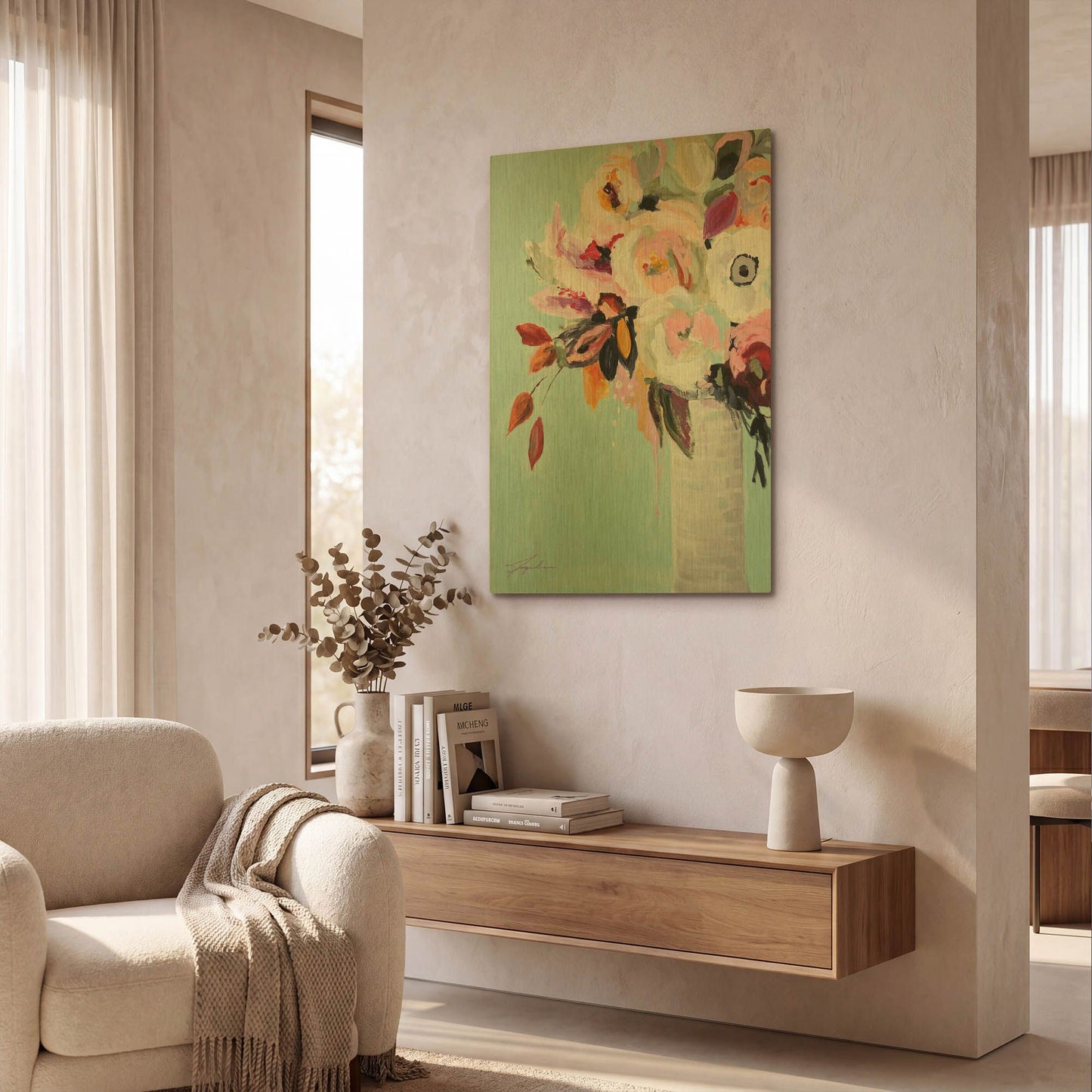 'Fall Into Summer' By Jacqueline Brewer Gold Metal Wall Art