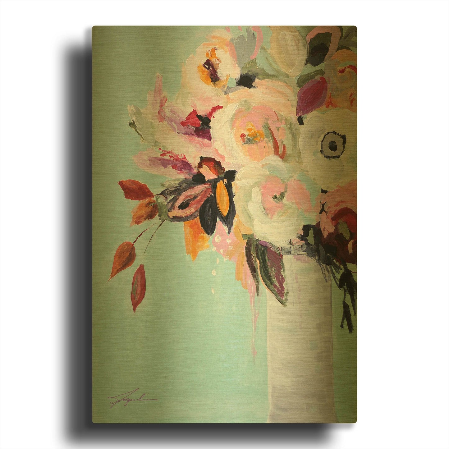 'Fall Into Summer' By Jacqueline Brewer Gold Metal Wall Art