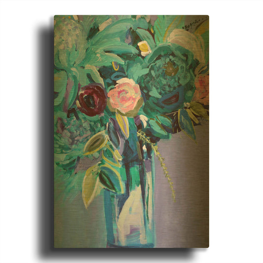'Rejuvenation' By Jacqueline Brewer Gold Metal Wall Art