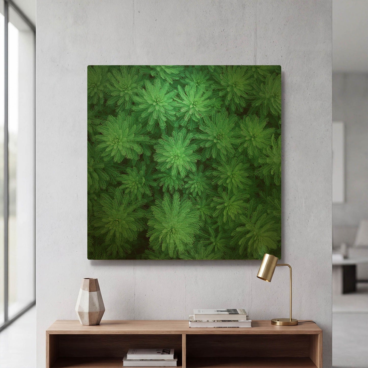 'Sea Green' By Jan Bell Gold Metal Wall Art