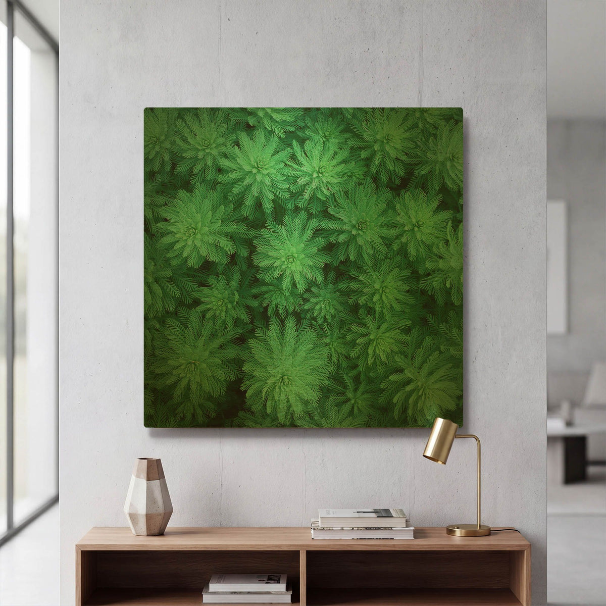 'Sea Green' By Jan Bell Gold Metal Wall Art