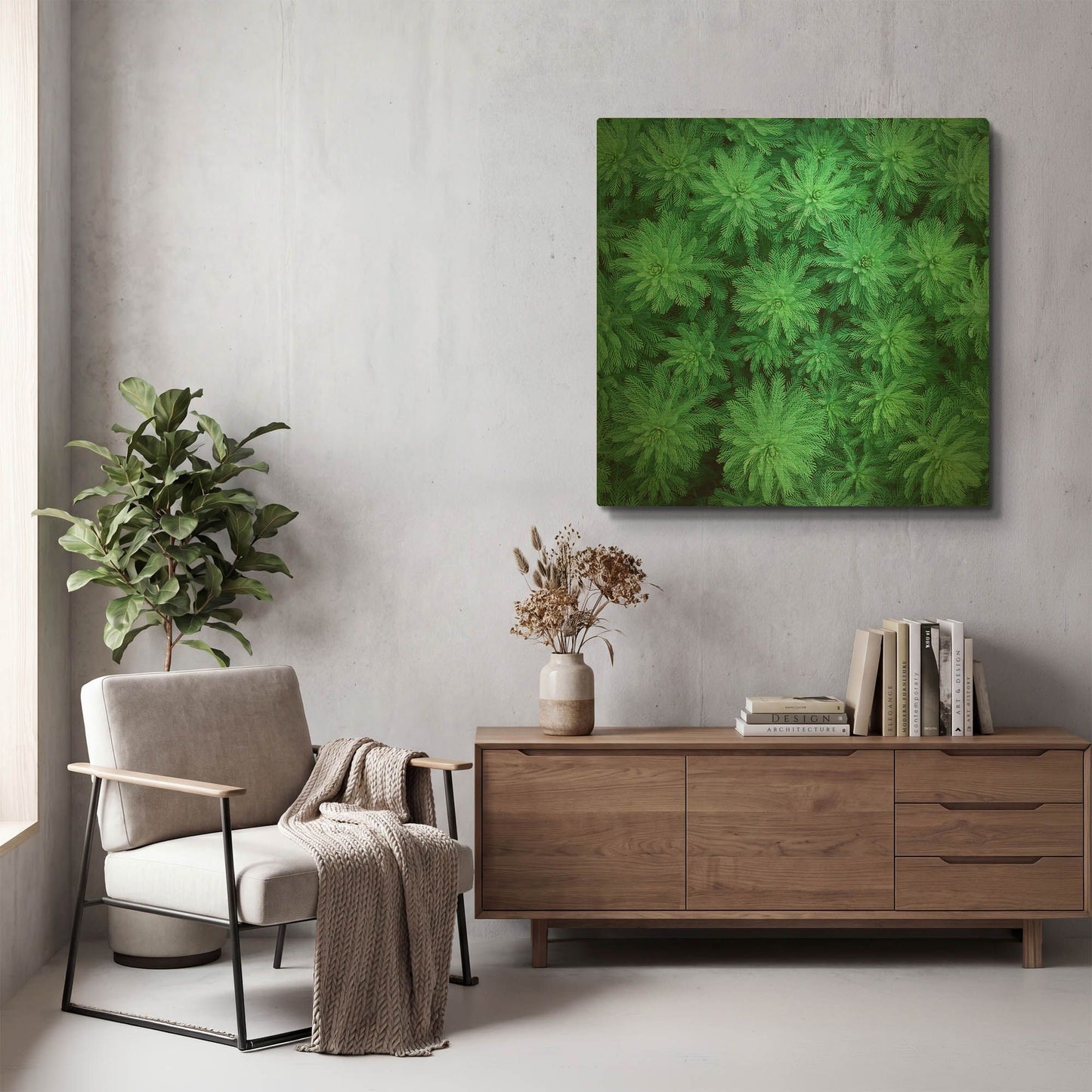 'Sea Green' By Jan Bell Gold Metal Wall Art
