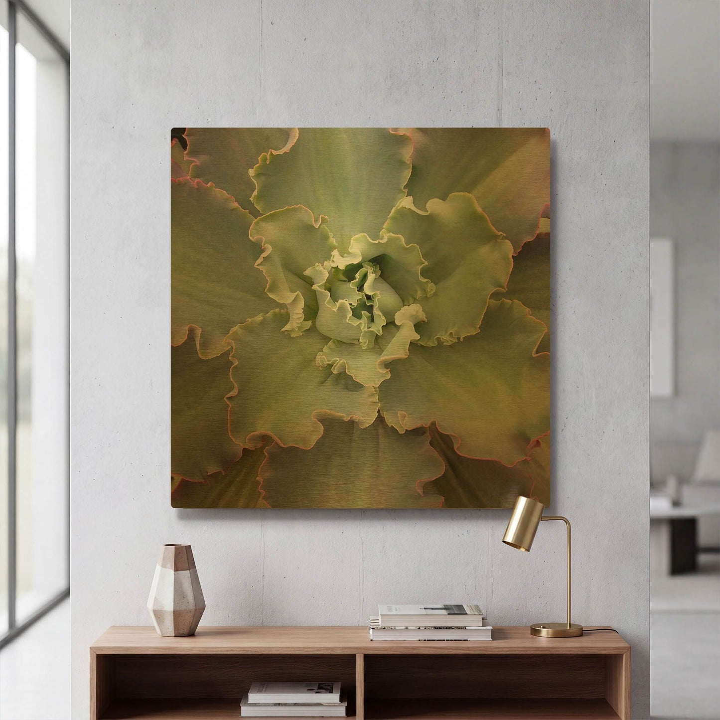 'Soft Petals' By Jan Bell Gold Metal Wall Art