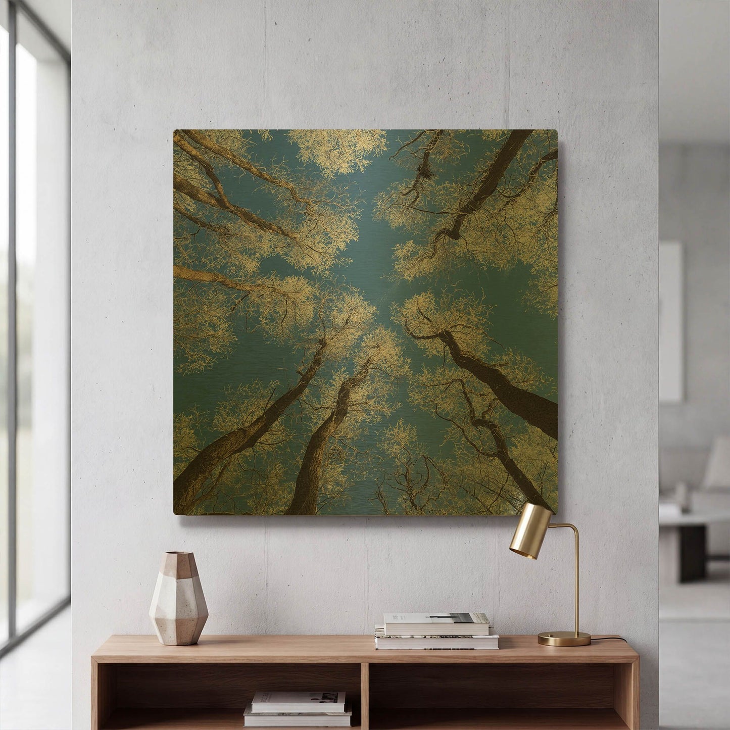 'Reaching Skyward' By Jan Bell Gold Metal Wall Art