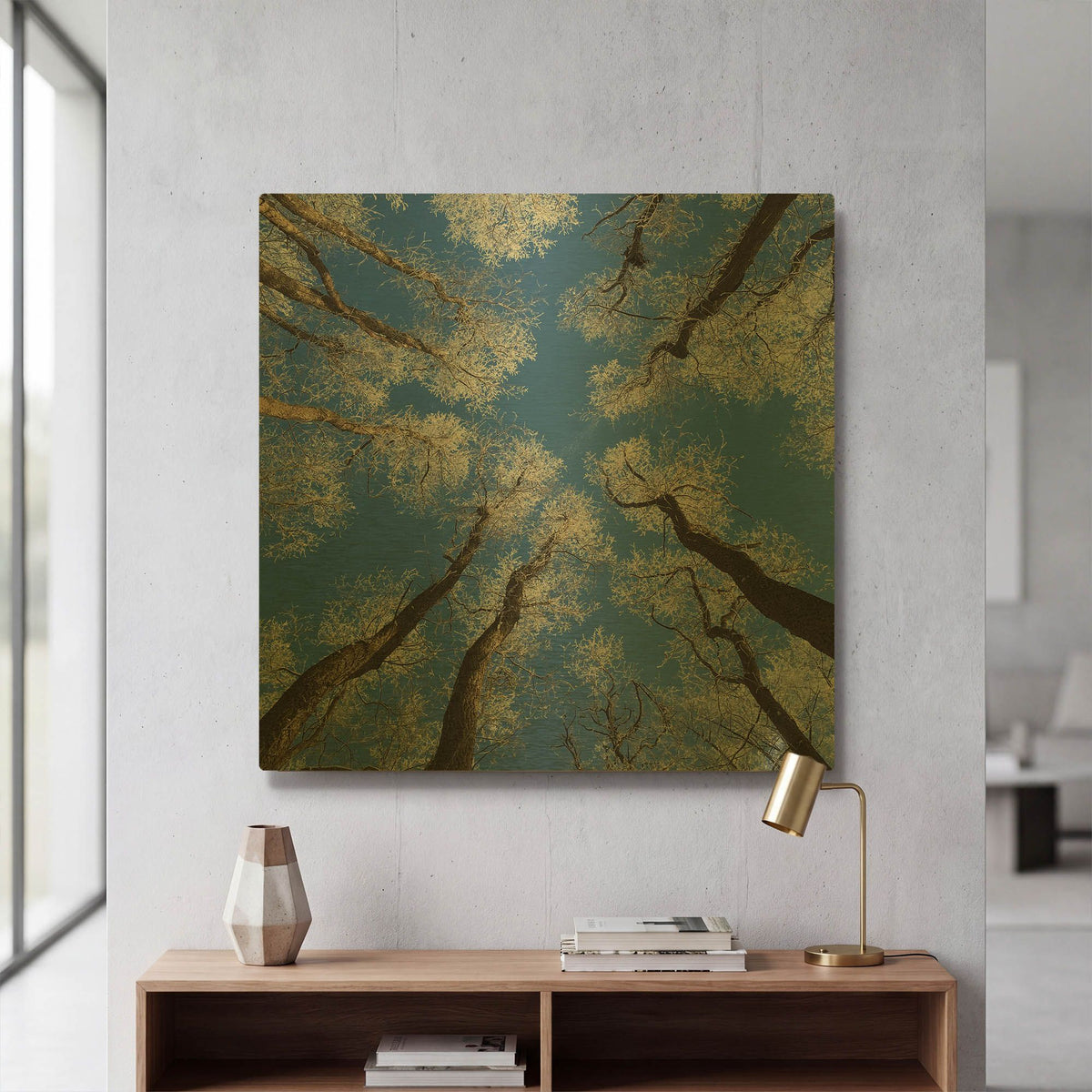 'Reaching Skyward' By Jan Bell Gold Metal Wall Art