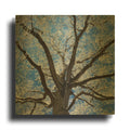 'Snow Covered Tree' By Jan Bell Gold Metal Wall Art