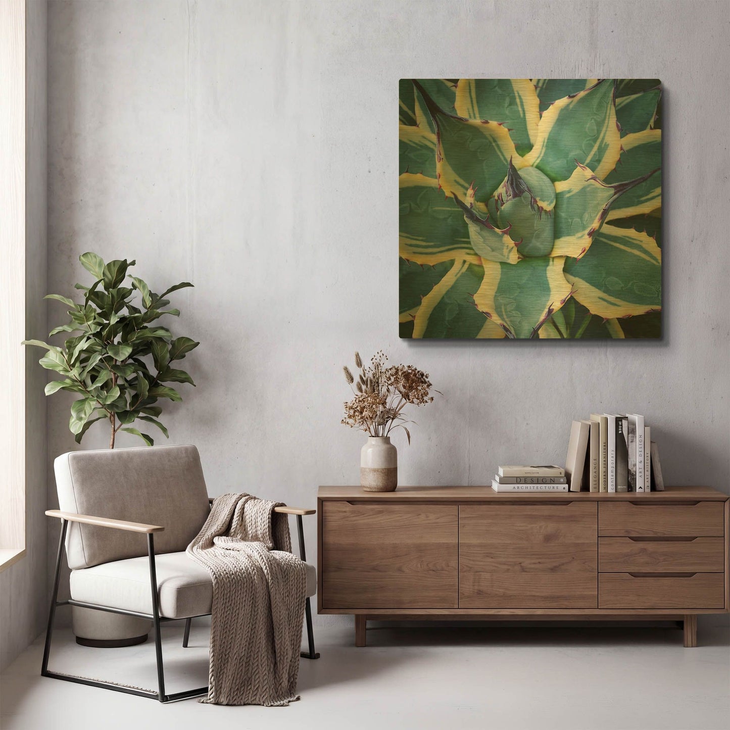 'Elegant Thorns' By Jan Bell Gold Metal Wall Art